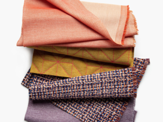 Collective Conscious Collection:  Crossgrain, Grid State (biodegradable), Scale Factor, and Gaze Drapery
